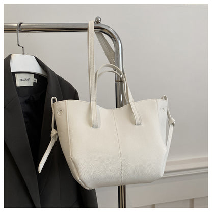 Textured Leather Everyday Tote Bag Acalora
