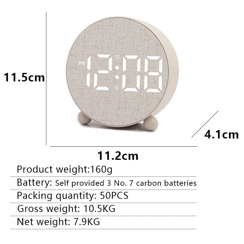 Digital Alarm Clock with Large LED Display and Temperature Display