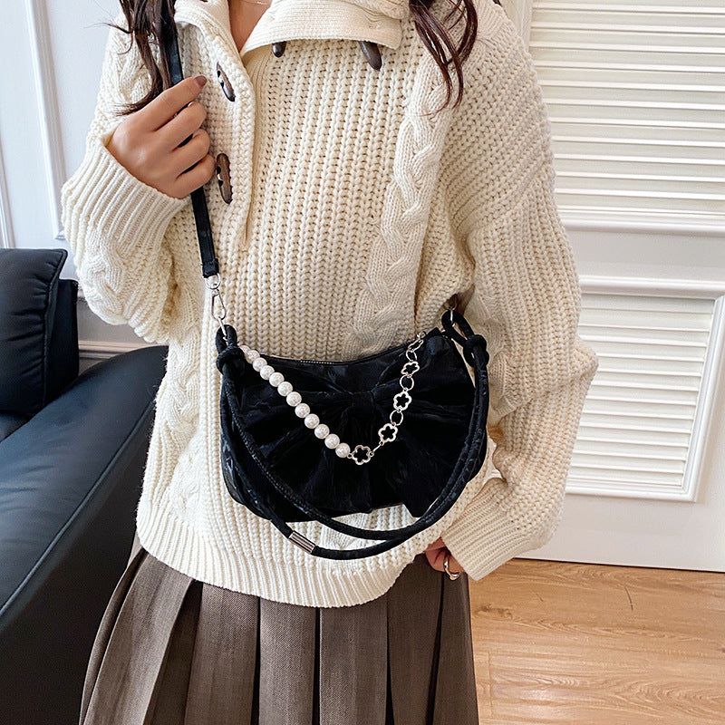 Elegant Bow-Embellished Handbag Acalora