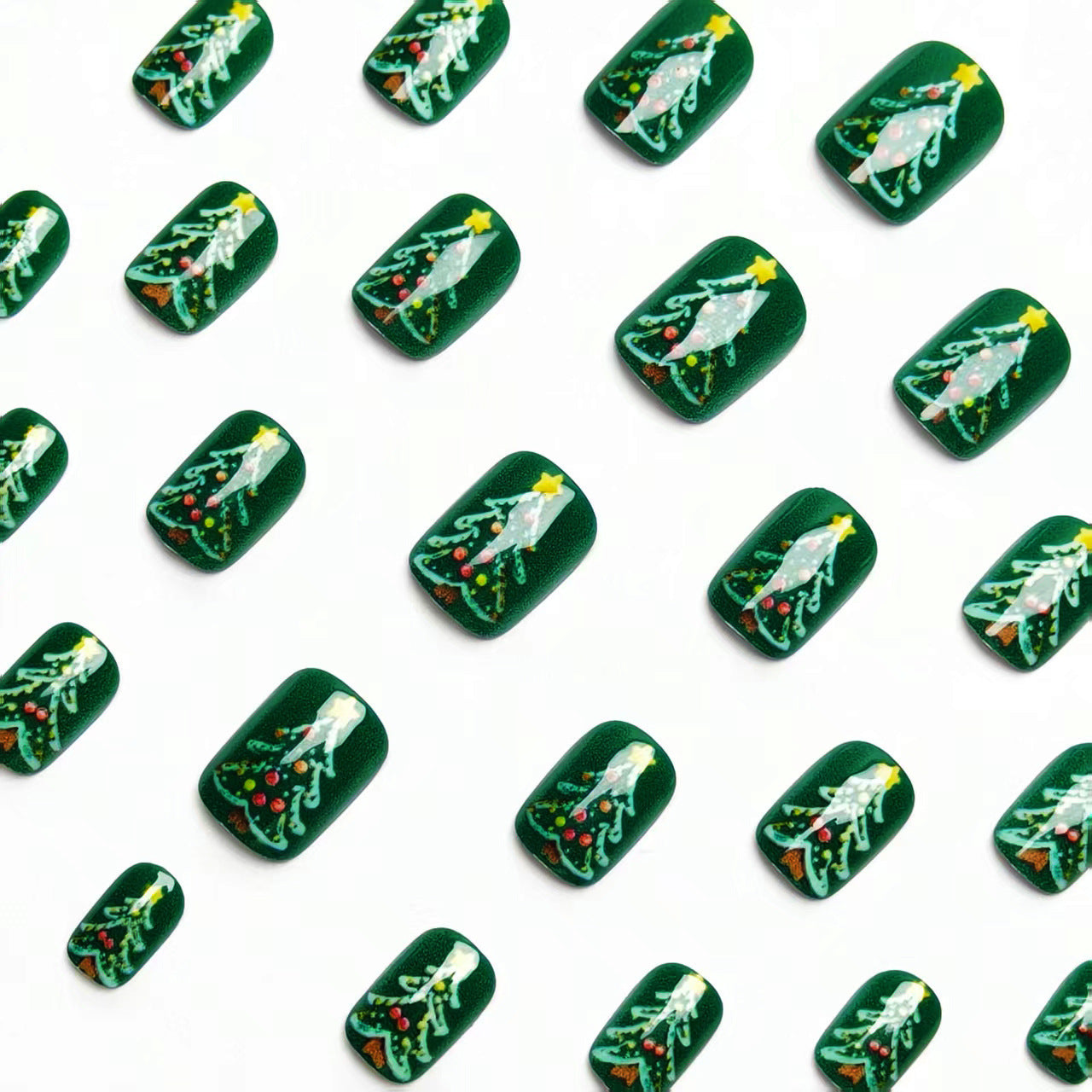 Festive Christmas Tree Nail Art Acalora