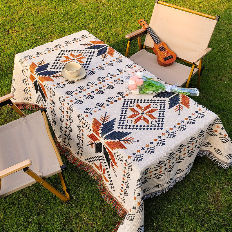 Bohemian Designed Picnic Tablecloth