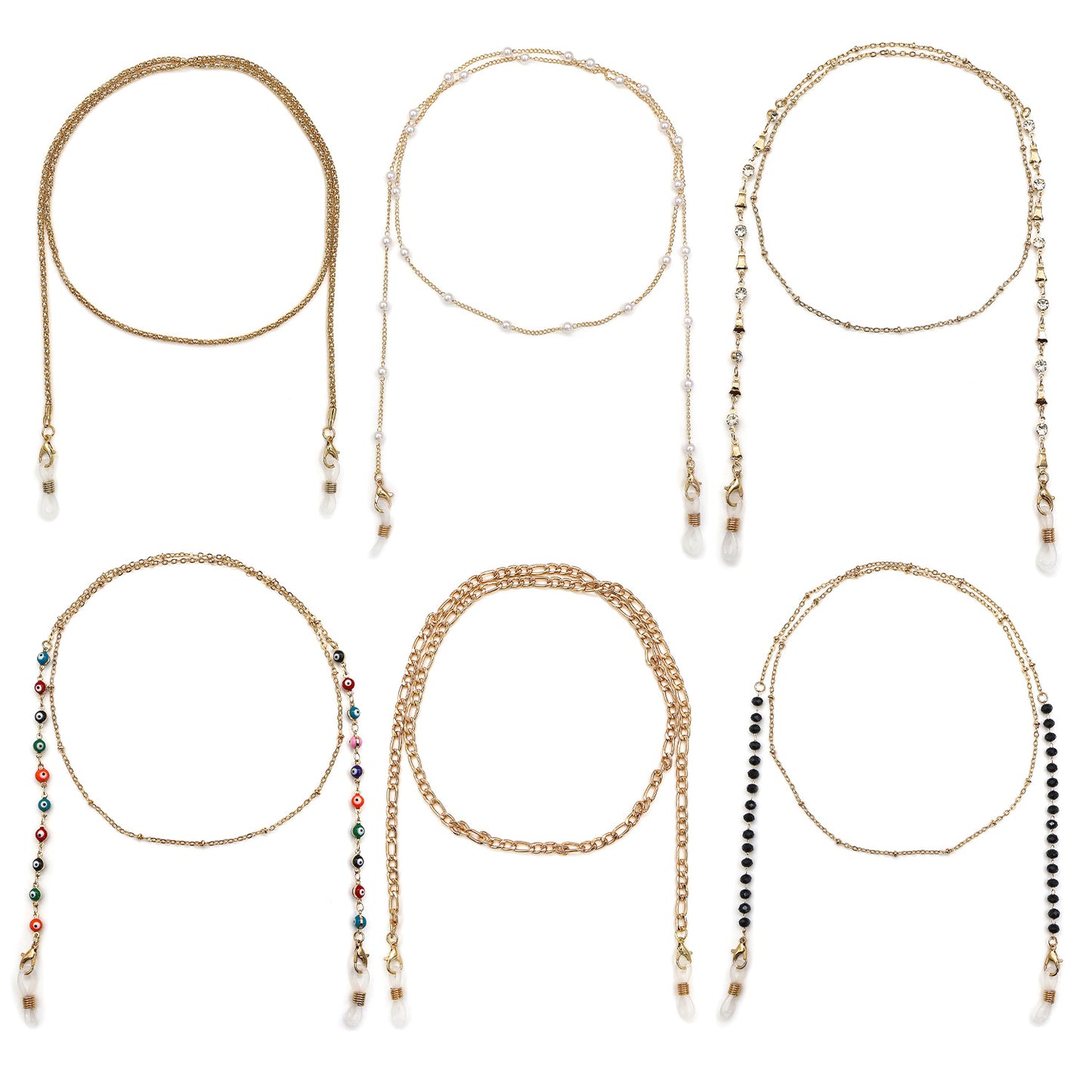 Elegant Crystal Eyewear Chain Acalora