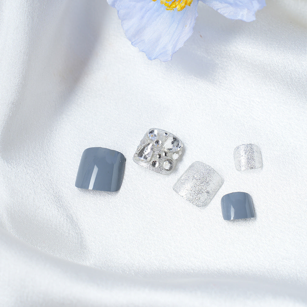 Glamorous Rhinestone Embellished Nail Tips Acalora