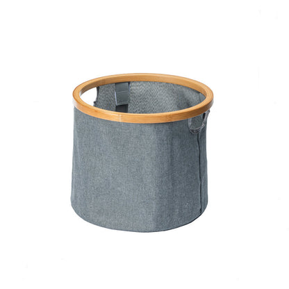 Storage basket with sturdy bamboo lid Acalora