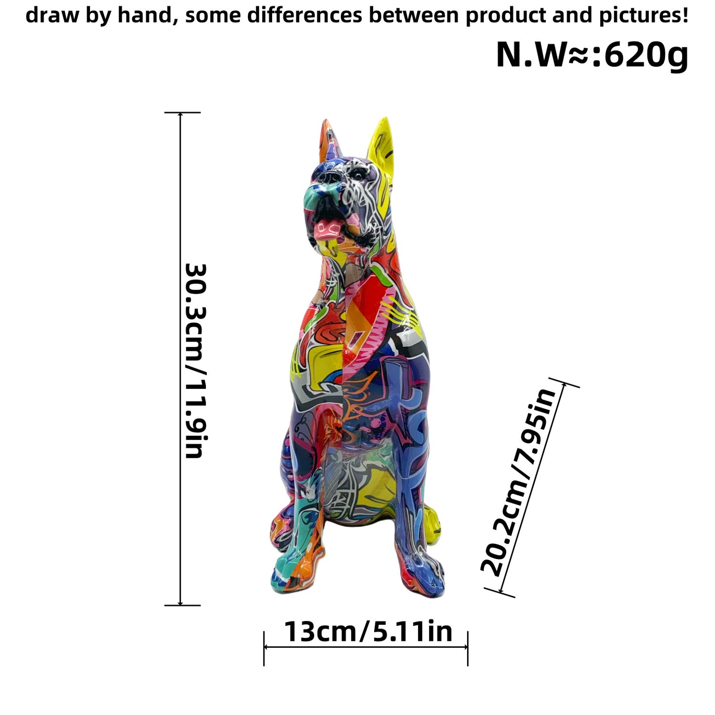 Colorful decorative figure of a dog in modern design Acalora