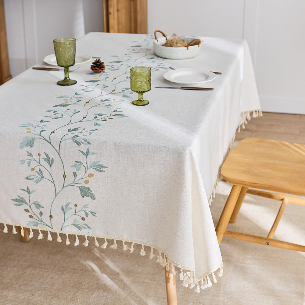 Elegant Fringed Table Cover