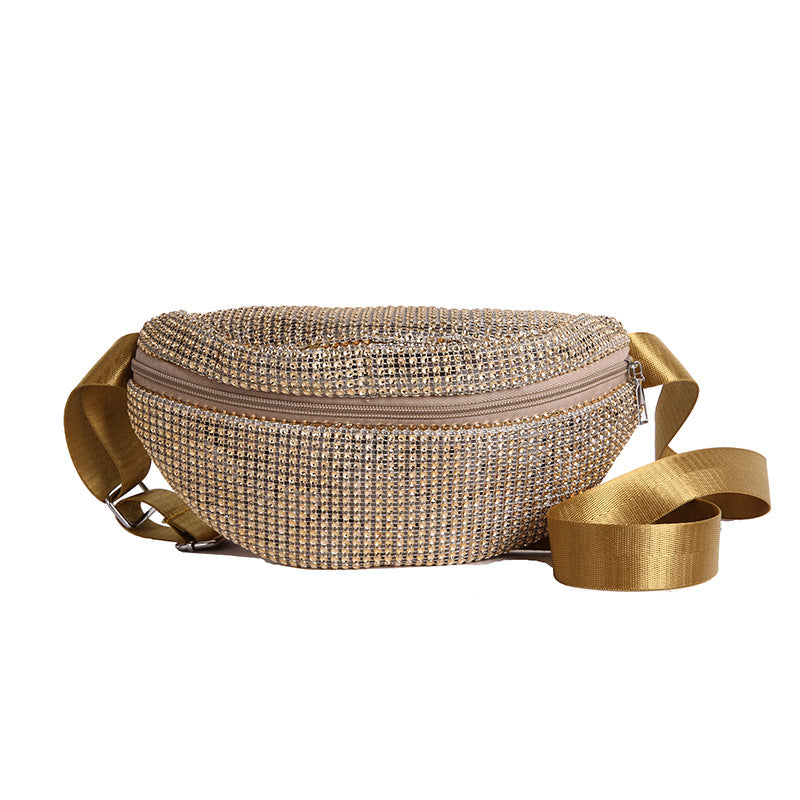Shimmering Rhinestone-Embellished Fanny Pack Acalora