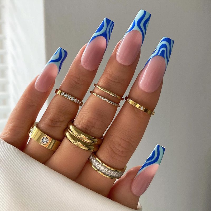 Artificial nail set with unique patterns Acalora