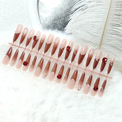 Artificial nails with luxurious 3D decorations and glamorous accents Acalora