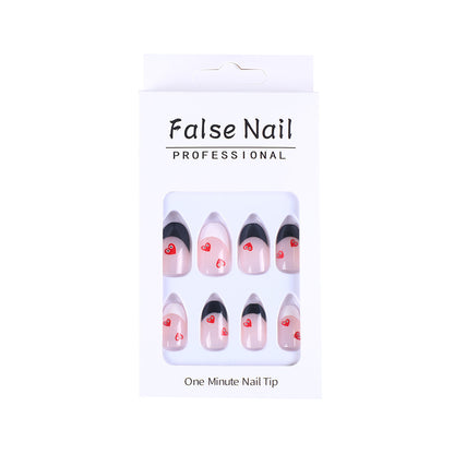 Elegant French Style Artificial Nails Acalora