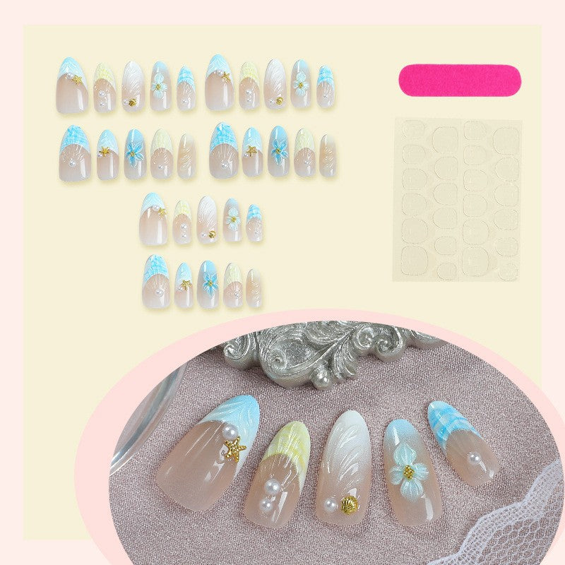Artistic Floral Press-On Nails Acalora