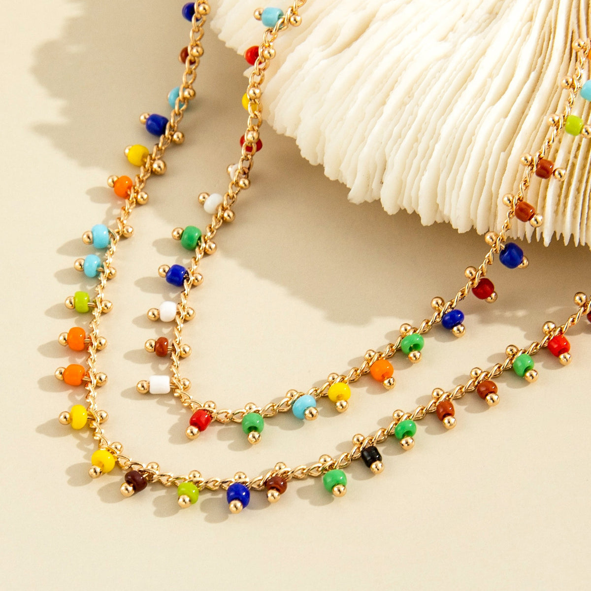 Colorful Beaded Anklet Acalora