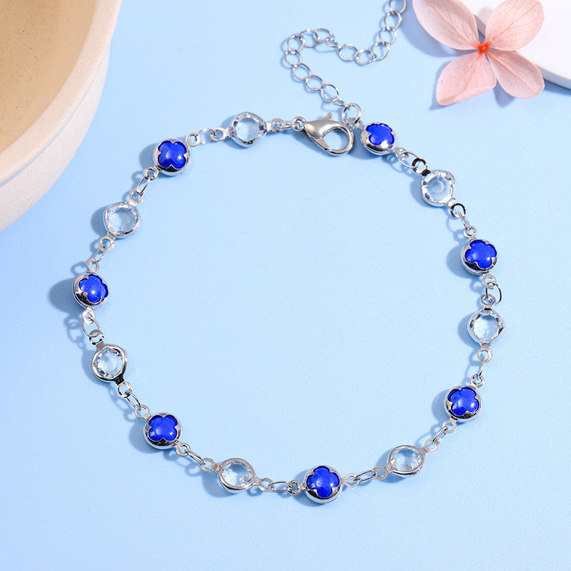Decorative Gemstone Anklet Acalora
