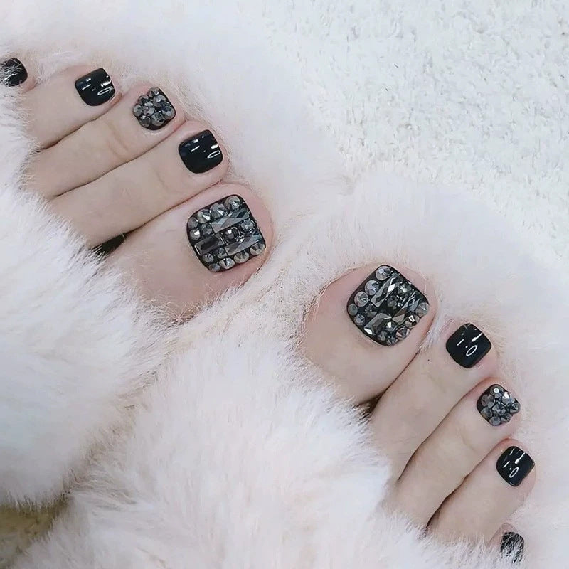 Decorative Press-On Toenail Art Set Acalora