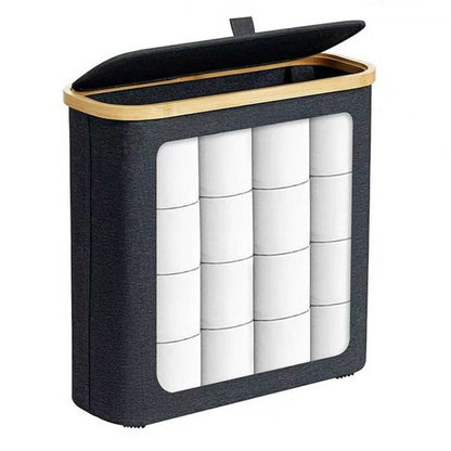 Multifunctional laundry storage box with bamboo lid Acalora