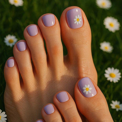 Artificial nail set with spring flower designs Acalora