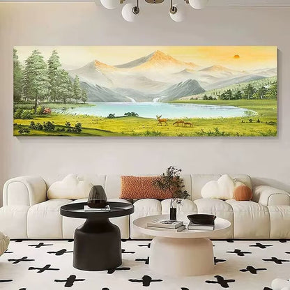 Scenic Mountain Landscape Canvas Wall Art