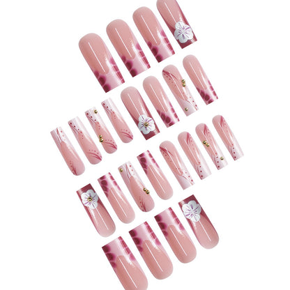 Artistic 3D Floral Press-On Nail Designs Acalora