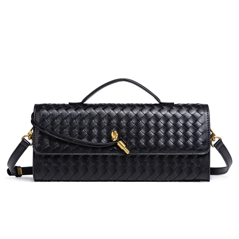 Woven Leather Clutch Acalora