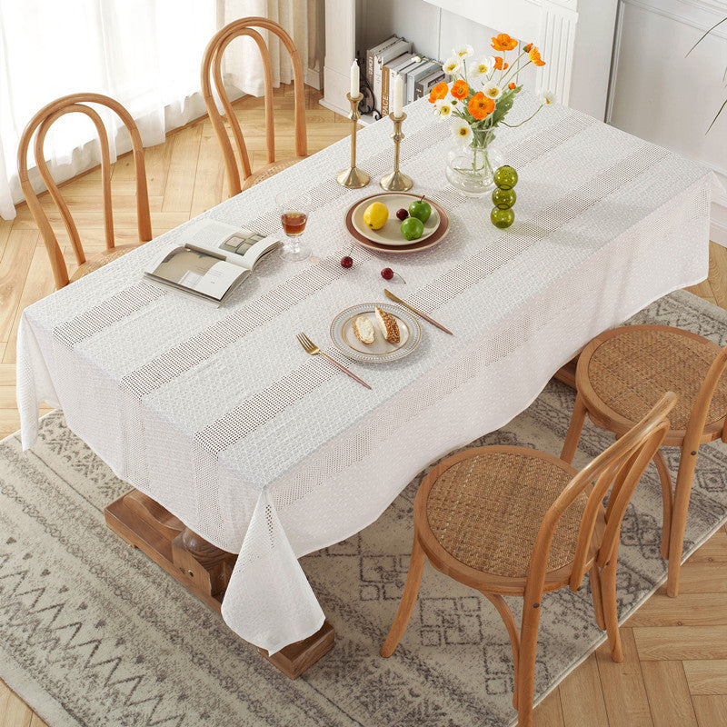 Floral Lace Embroidered Tablecloth