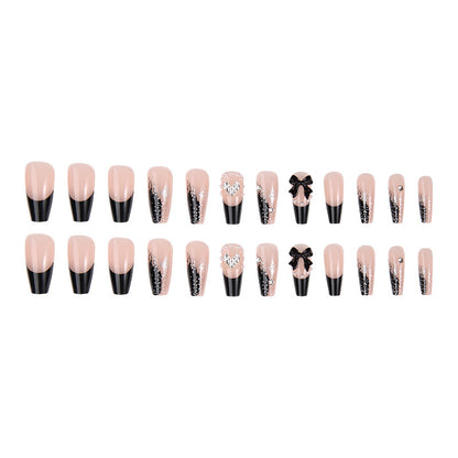 Acrylic nail set with glamorous 3D decorations and noble accents Acalora