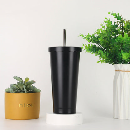 Women's Stainless Steel Tumbler with Straw Skanto