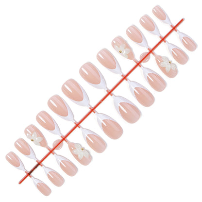 Floral Accent Press-On Nail Set Acalora