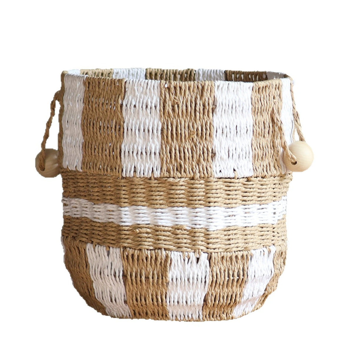 Handcrafted storage bucket made of pocket fabric Acalora