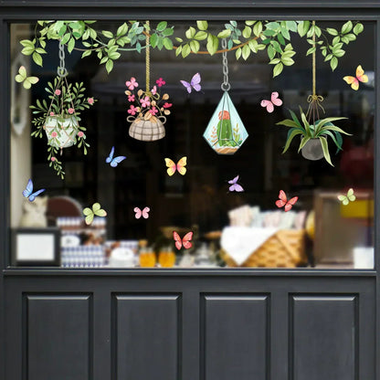 BowLift | 💐 Colorful Floral Bouquet Window Sticker 🖼️ (Removable without leaving marks)