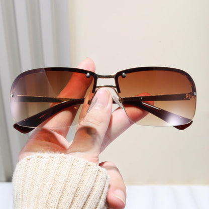 Women's sunglasses with large, elegant lenses and a modern metal frame Brehn