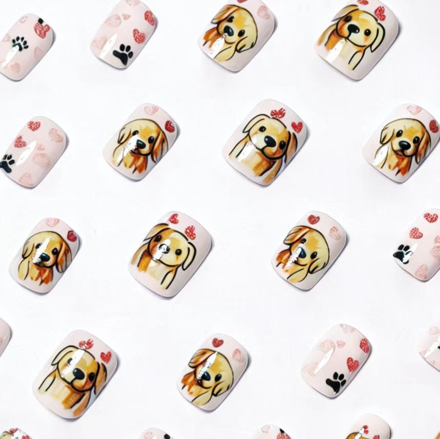 Playful Dog-Themed Nail Art Acalora