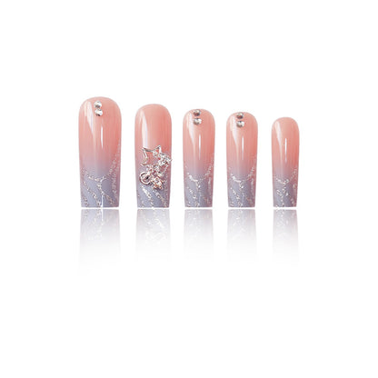 Glamorous 3D Star Pattern Press-On Nails Acalora