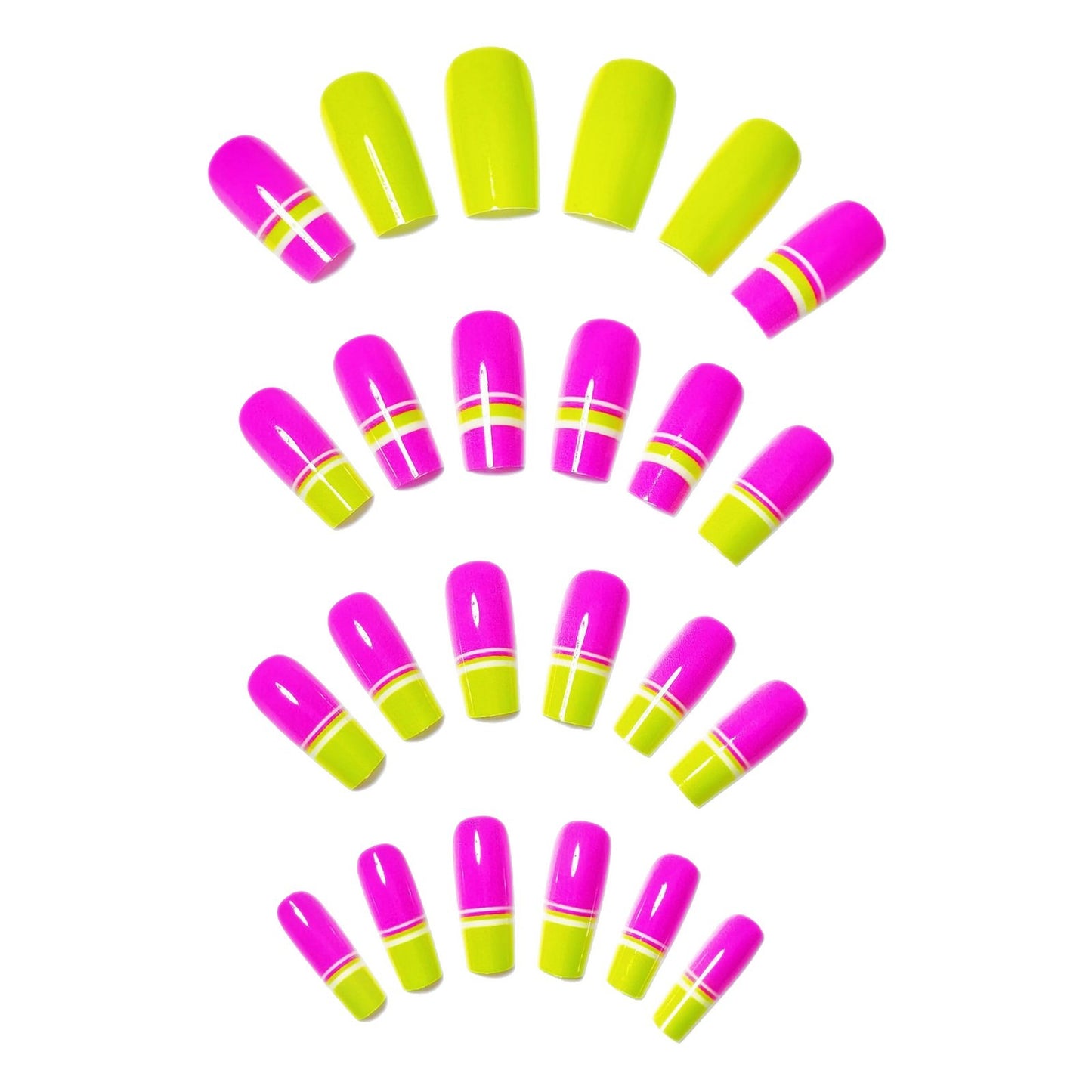 Abstract Color Block Nail Art Acalora