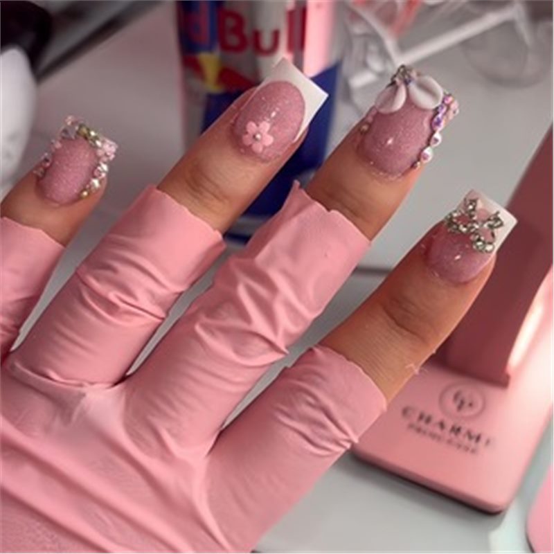 Artistic Press-On Nail Set with Premium Embellishments Acalora