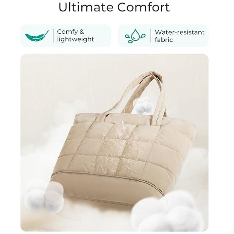 Quilted Oversized Tote Bag Acalora
