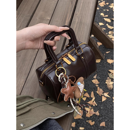 Soft Leather Handheld Satchel Acalora