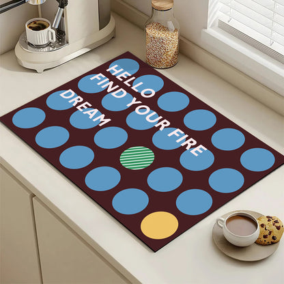 Playful Textured Kitchen Mat Acalora