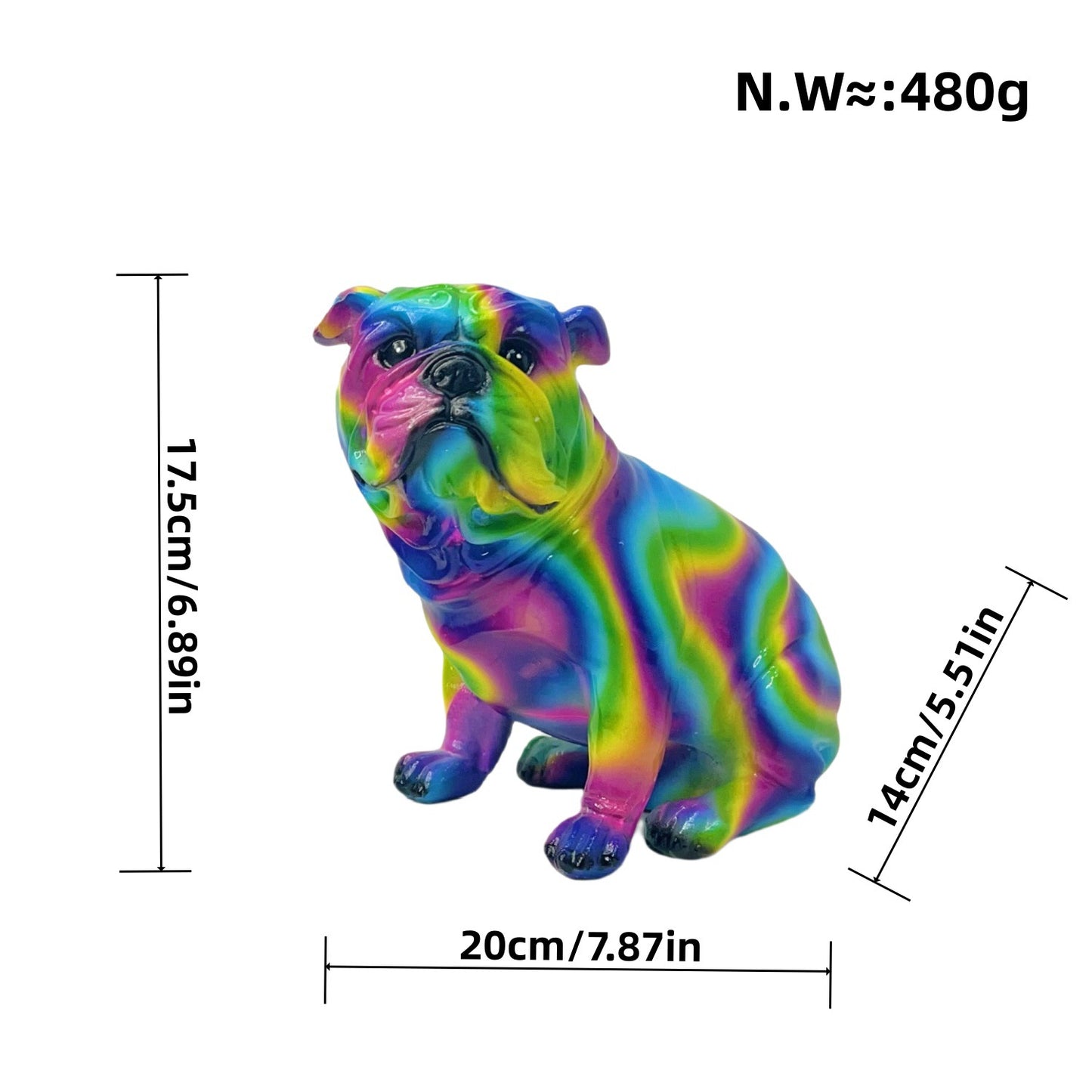 Artistic Bulldog Figurine Acalora