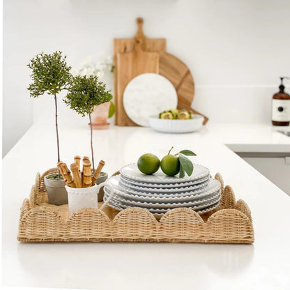 Decorative Woven Serving Tray Acalora