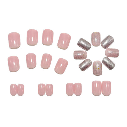 Acrylic nail set with glitter and gradient effects Acalora