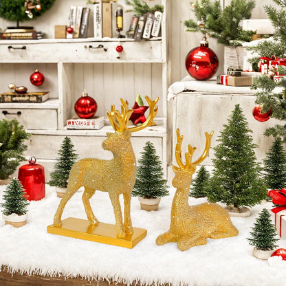 Glittering Reindeer Decorative Figure Acalora