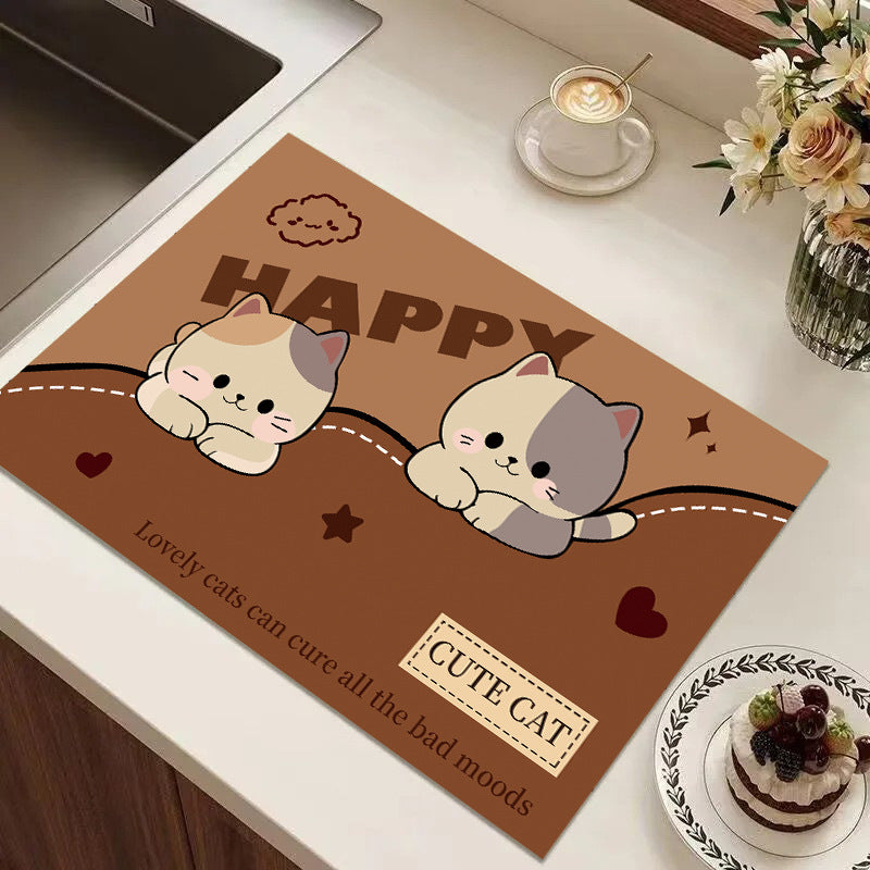 Cute Cartoon Dog Kitchen Mat Acalora