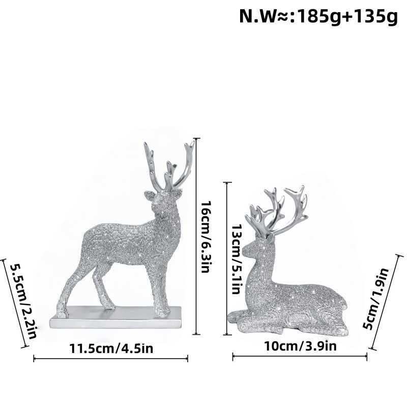 Glittering Reindeer Decorative Figure Acalora