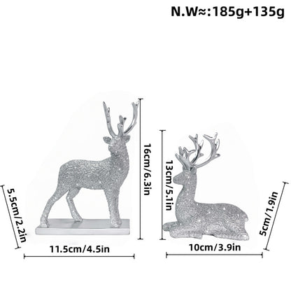Glittering Reindeer Decorative Figure Acalora