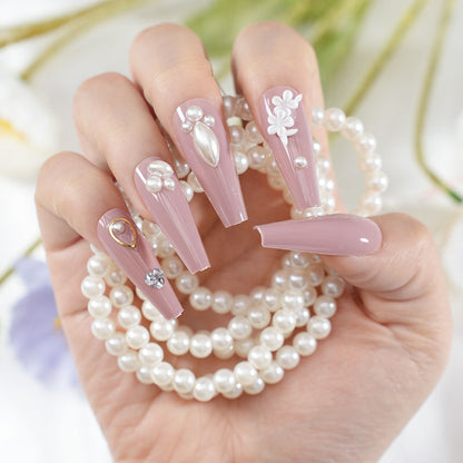 Decorative Press-On Nail Set Acalora