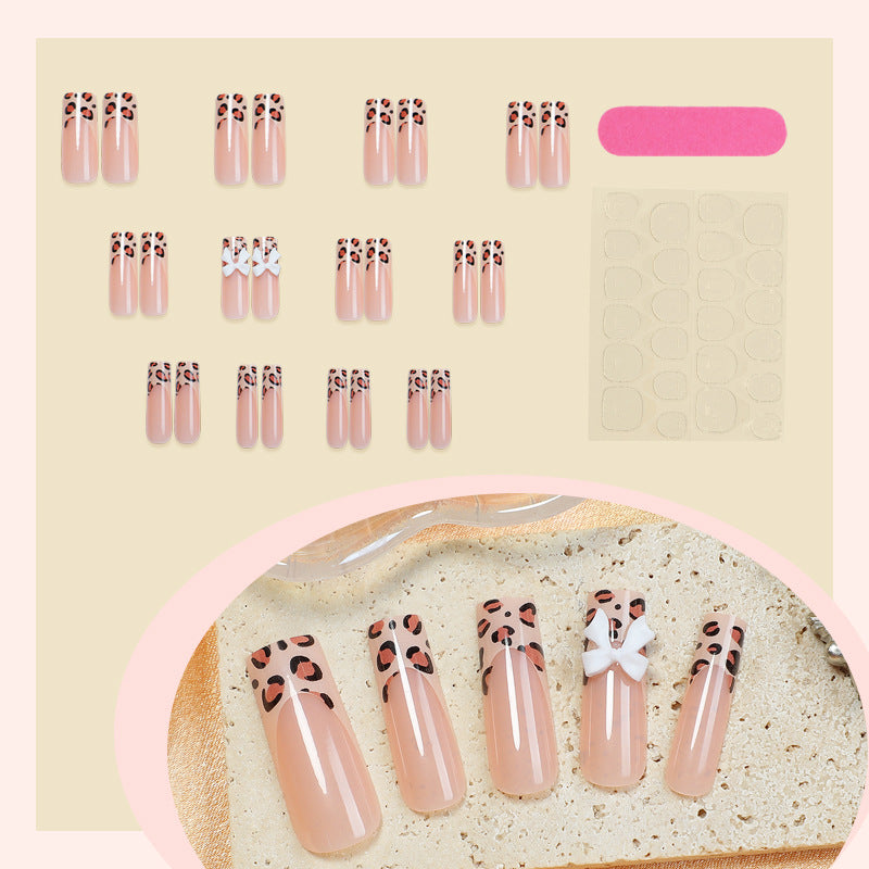 Artistic Leopard Print Press-On Nails Acalora