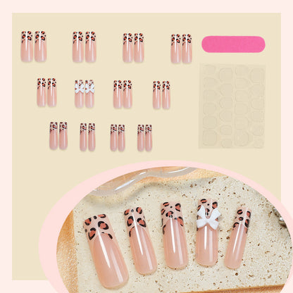 Artistic Leopard Print Press-On Nails Acalora