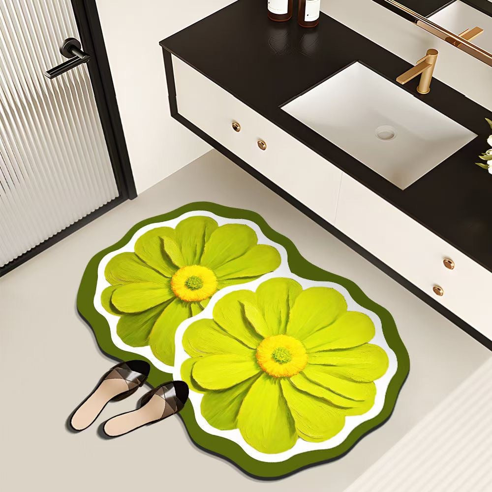Decorative Floral Bath Mat
