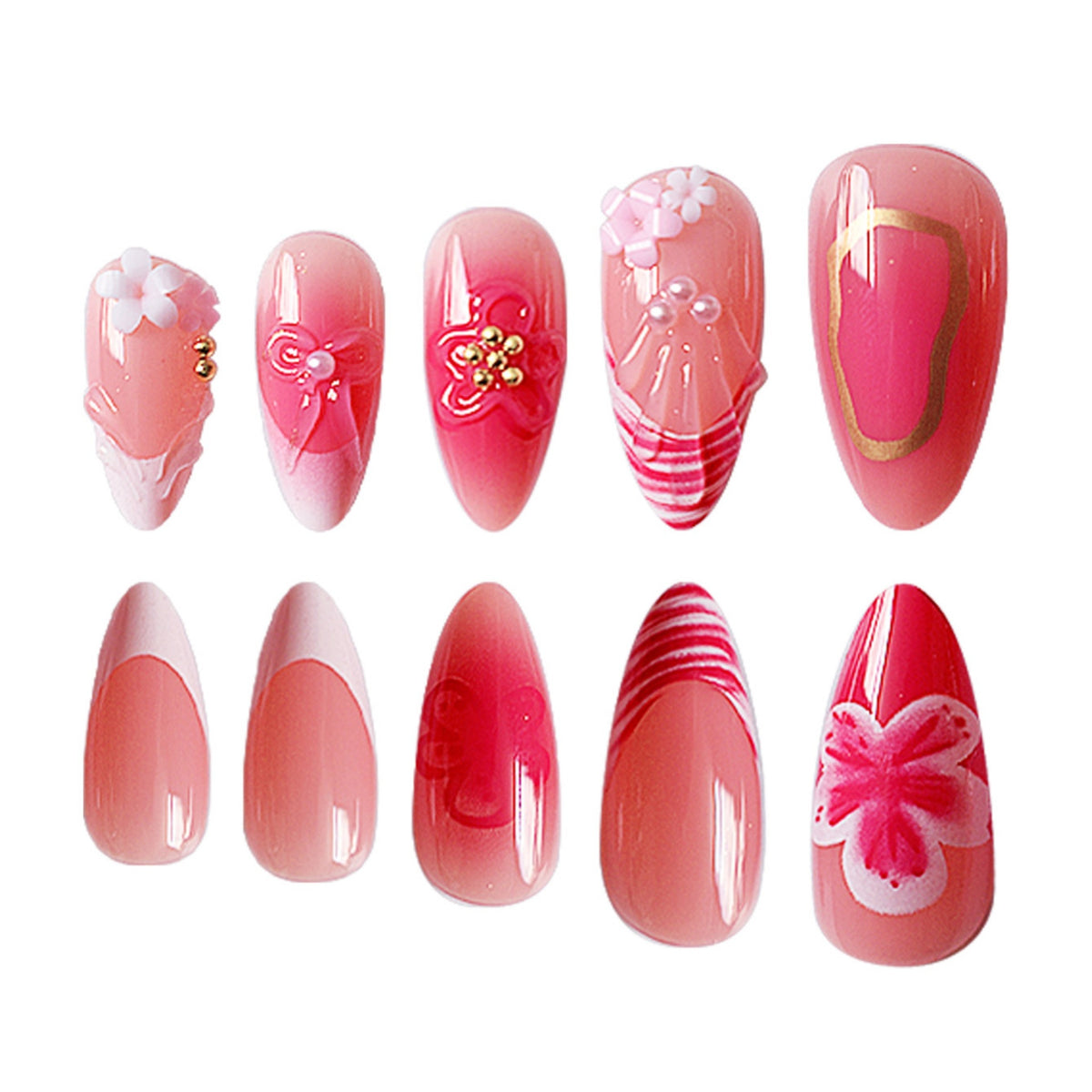 Floral Glam Nail Art Acalora
