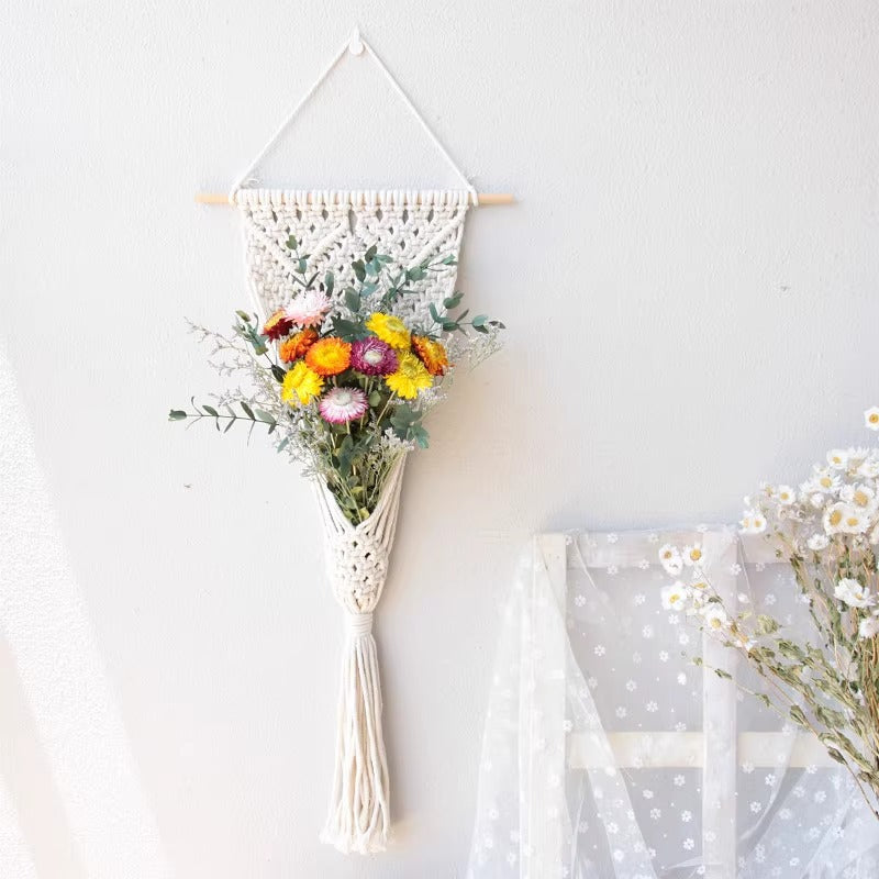Macrame Wall Hanging with Elegant Fringe Look Acalora